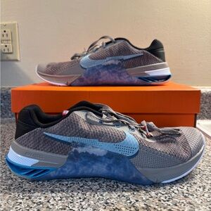 Mens Size 11.5 Nike Metcon 7 AMP Enigma Stone Grey Training Shoes DM0259-001 NEW